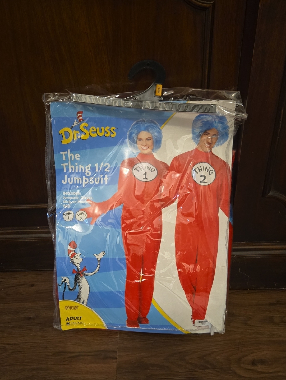 Dr. Seuss Thing 1/2 Red Jumpsuit Adult Costume